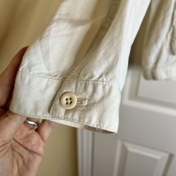 Madewell League Womens Linen Cargo Utility Jacket Blazer Size Large Outdoor - Picture 7 of 7